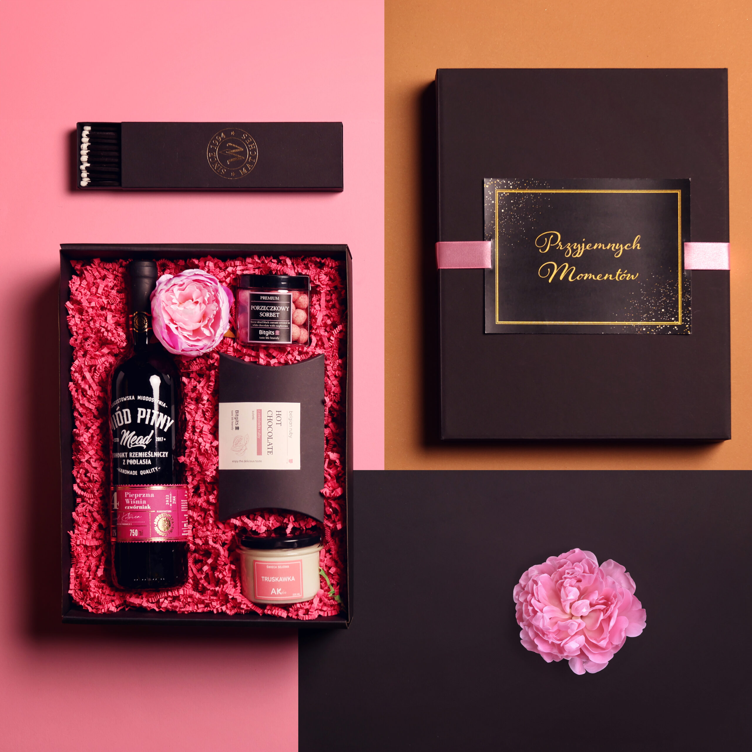zestaw prezentowy różowa dama